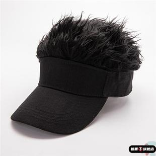 男士帽子假发一体假发帽男生连帽头发短发新款2025冬天时尚帽子