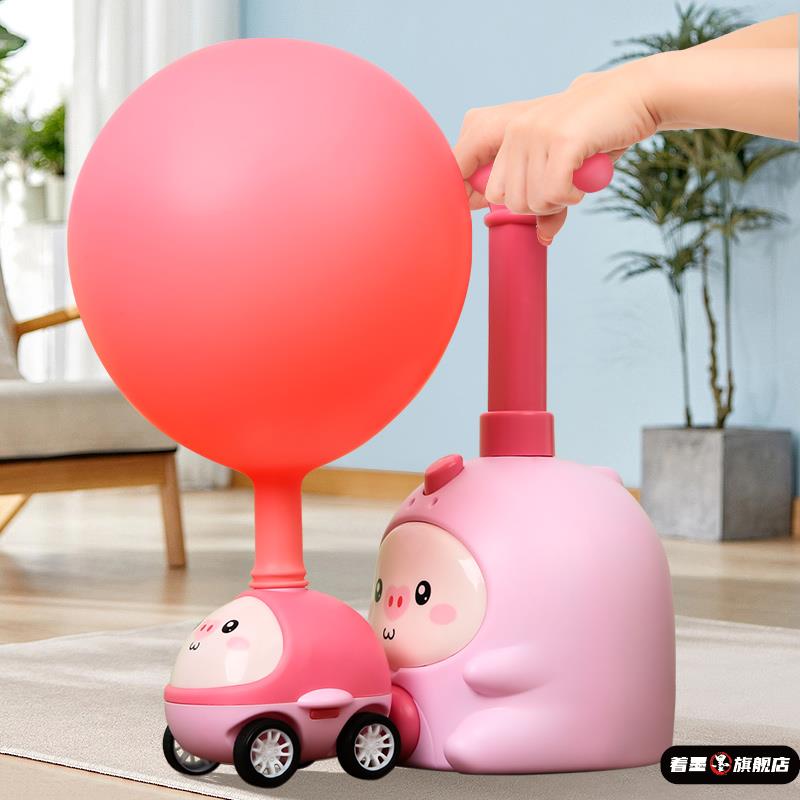 09558女孩子打气筒小汽车儿童红