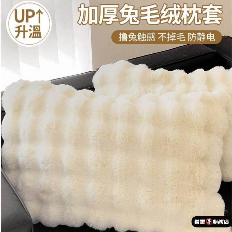 珊瑚绒枕头套2025新款枕头套毛绒枕套一对装48*74白色家用枕芯套,床上用品,枕套,淘宝优惠券,粉丝福利购,淘宝优惠卷