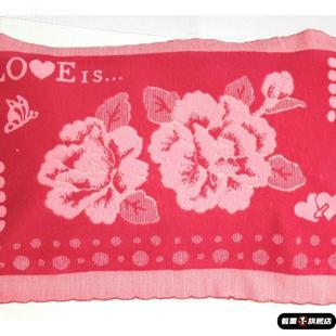 全新款月牙边单人腈纶上海老式枕巾复古经典民族包头巾透气枕头巾