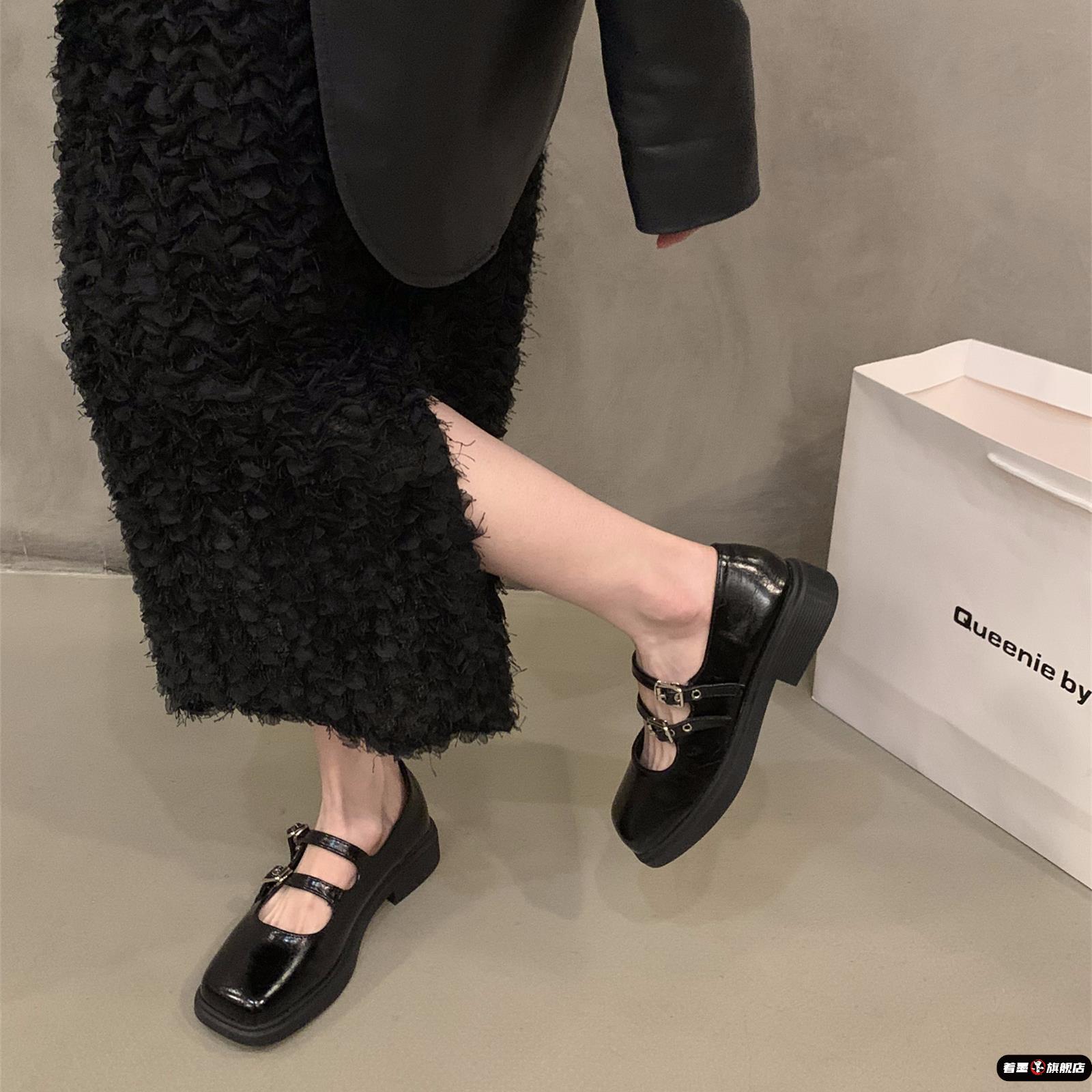 厚底黑色英伦风小皮鞋女鞋子2025年新款春秋