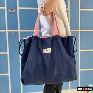 澡堂洗澡拎包装衣服大容量加厚抽绳手提布袋子时尚外出便携单肩