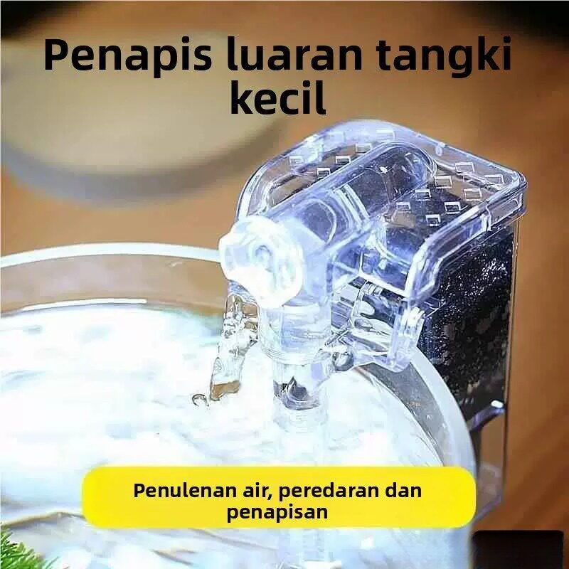 圆形鱼缸过滤循环水泵小型氧气泵器一体制氧一体机免插电器循环泵