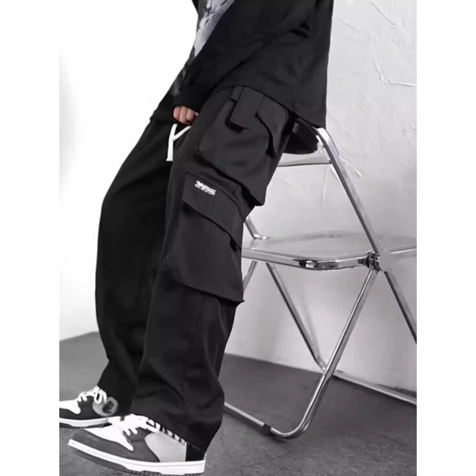 工装裤男款直筒垂感宽松男春夏新款美式高街男士痞帅大码休闲长裤