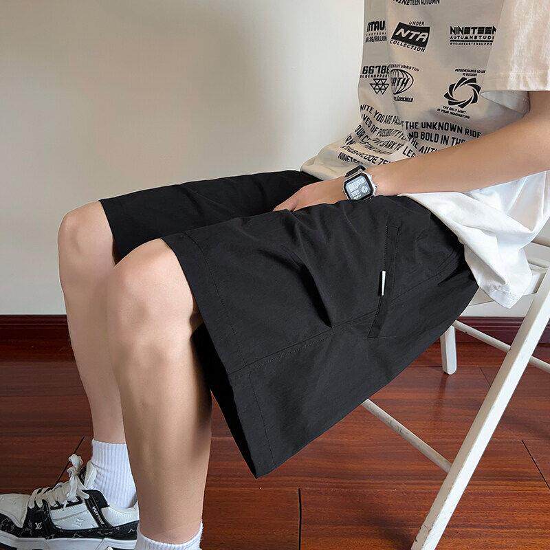 男士宽松大码短裤加肥加大夏季褶皱速干工装伞兵五分裤凉感休闲裤