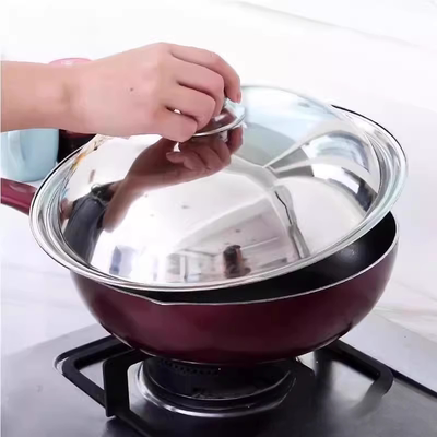 不锈钢锅盖食品级全钢加厚不锈钢锅盖家用炒锅锅盖30cm32cm34c