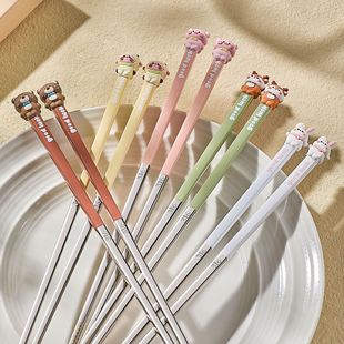 家庭专人专用一人一筷 筷子家用高档抗菌防霉316不锈钢2025新款