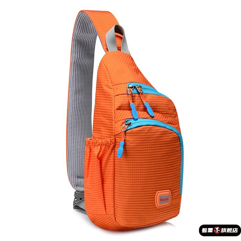新款防泼水单肩包斜挎包胸包男女休闲包运动包水壶胸包户外骑行包