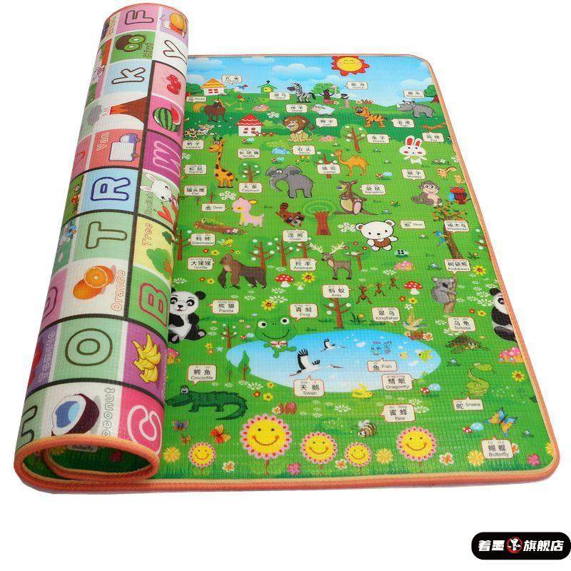 家用宝宝爬行垫防潮垫打地铺婴儿童无毒无味毯折叠爬爬垫加厚2cm