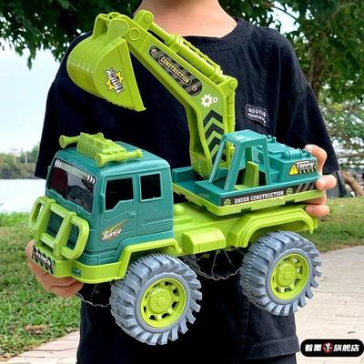 儿童挖掘机玩具车男孩超大号翻斗工程车搅拌车3到6岁4岁耐摔玩具