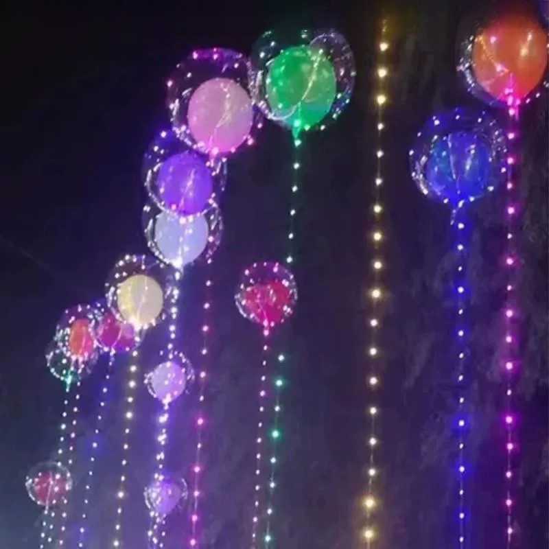 飞天娃娃风筝气球网红飘空波波球带灯夜光彩灯灯线风筝地摊充气球
