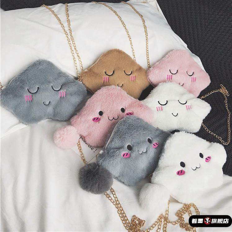 秋冬新儿童毛绒斜挎包女孩可爱公主甜美小包包迷你女生韩版零钱包