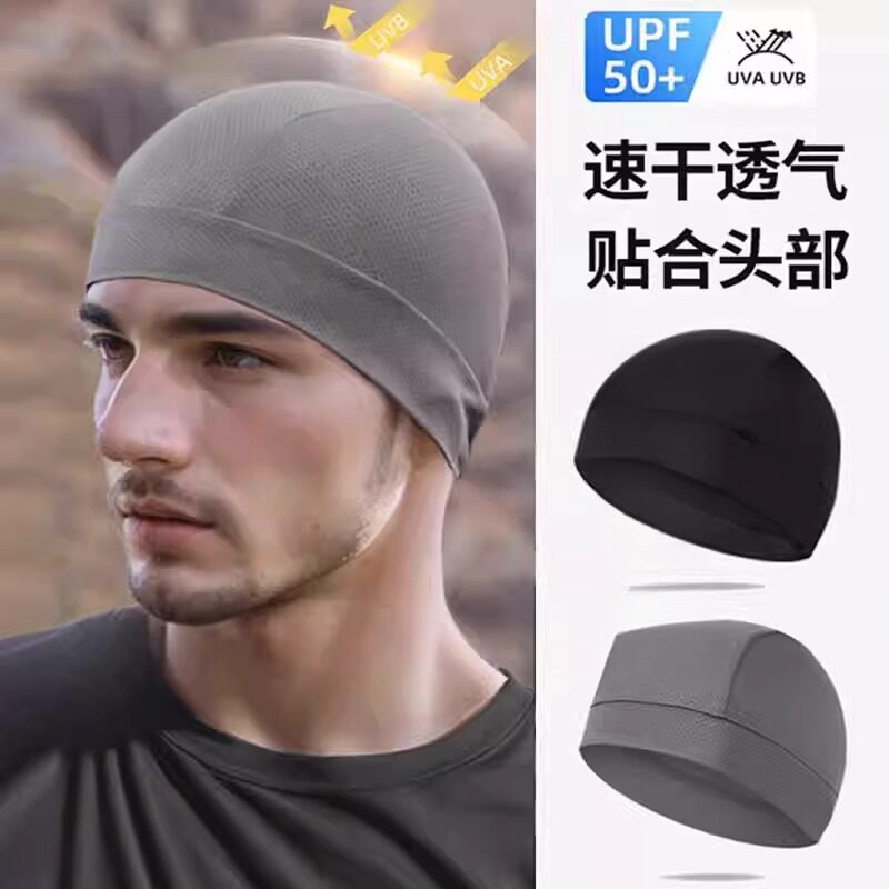 骑行速干吸汗防晒小帽冰丝男夏季摩托头盔内衬内胆头罩头巾头套