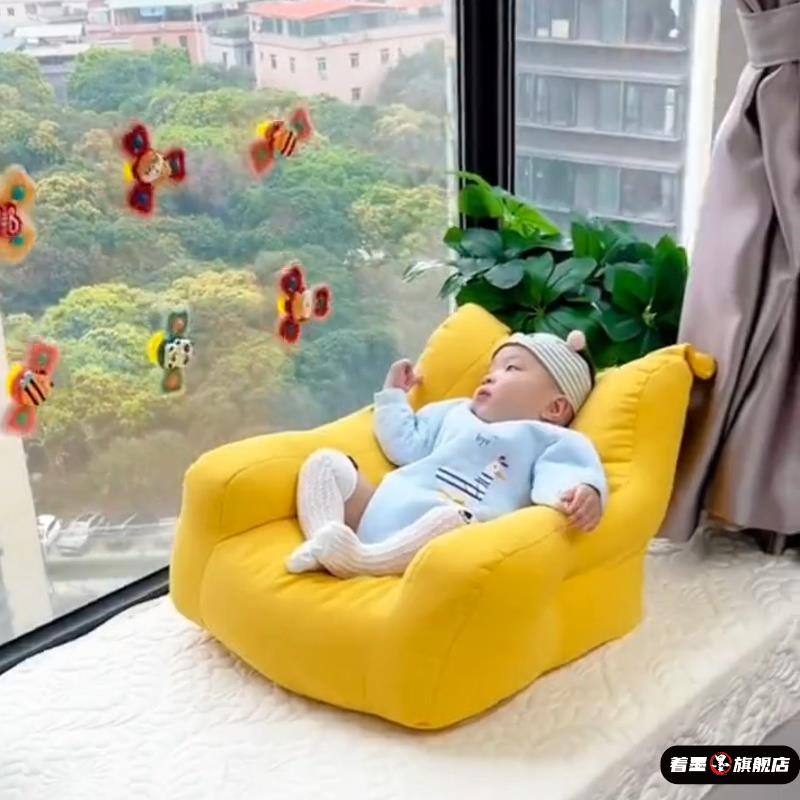 宝宝沙发可坐可躺小月龄小熊沙发椅卡通婴儿
