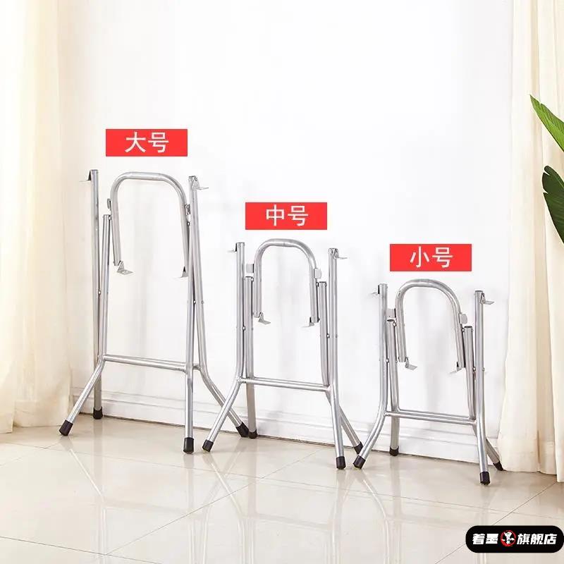 简约折叠桌脚架长方形餐桌腿可折叠支架桌架铁脚架四方形桌腿支架