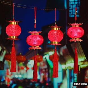 2026新年手提灯笼新款中式福字红挂饰儿童发光花灯马年古风宫灯