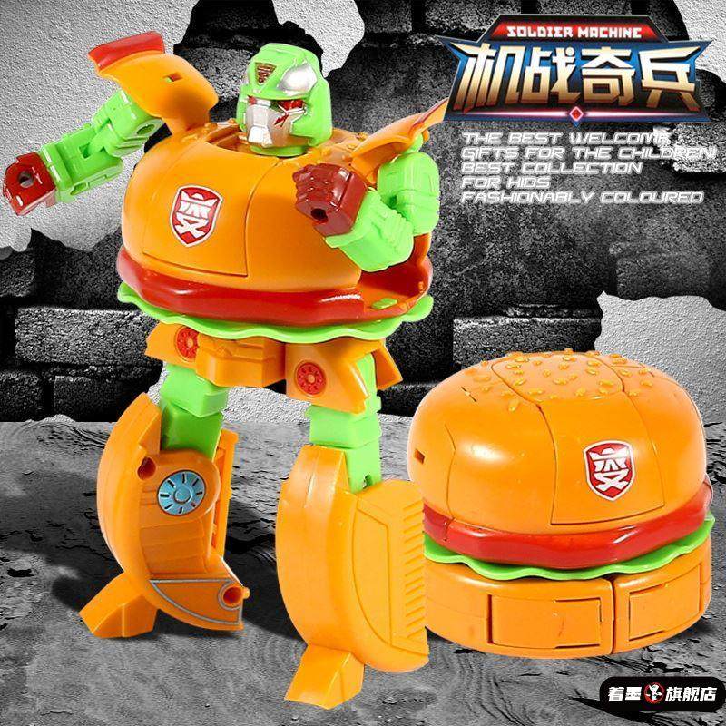 变形汉堡薯条机器人玩具男孩机战奇兵机甲儿童宝宝男童益智小孩,模玩/动漫/周边/娃圈三坑/桌游,文化/体育周边,淘宝优惠券,粉丝福利购,淘宝优惠卷
