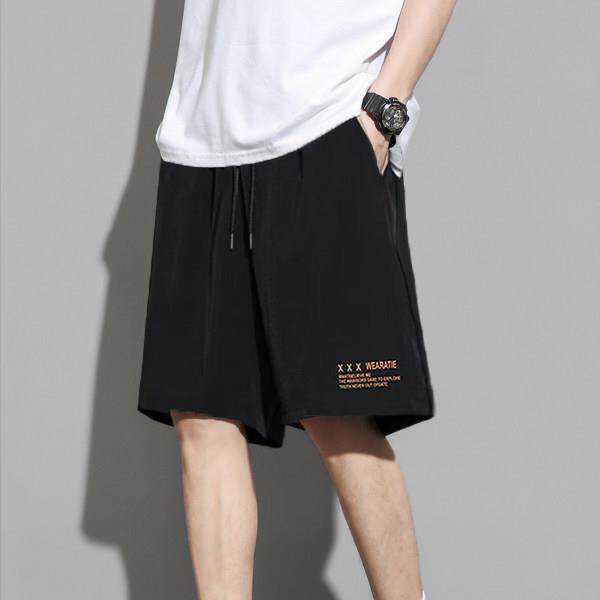 薄款冰丝男士凉感短裤夏季速干宽松夏季五分休闲裤夏天直筒运动裤