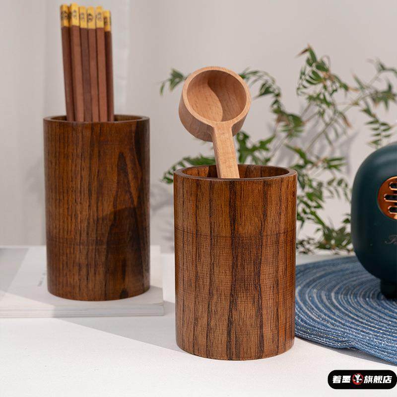 酸枣木质筷子筒家用沥水笼木制筷子桶筒餐厅烧烤店饭店收纳盒厨房,餐饮具,餐具笼/架,淘宝优惠券,粉丝福利购,淘宝优惠卷