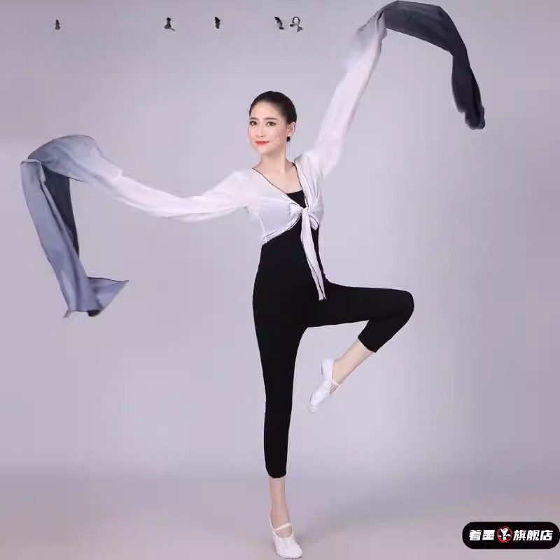 水袖舞蹈服儿童少儿水秀惊鸿舞演出服古典长袖子民族舞甩袖女