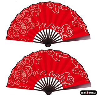 寄明月扇子女团红白道具双面双色将进酒舞蹈折扇8寸古风转扇
