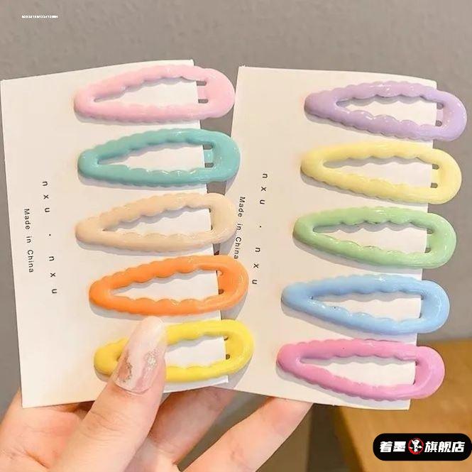 儿童发夹糖果色水滴头饰可爱女童2025新款bb