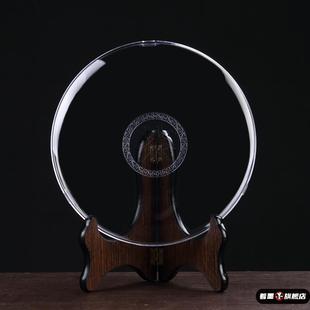 茶饼支架透明普洱展示架子茶托支架防尘塑料普洱茶盒白茶茶饼架子