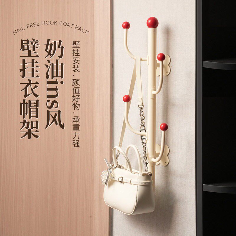 玄关壁挂免打孔衣帽架轻奢卧室挂衣钩衣柜挂包衣帽挂钩挂衣架挂钩
