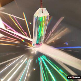 太阳捕手棱光镜吊坠光之立方长条宝石水晶球玻璃折射五彩透光摆件