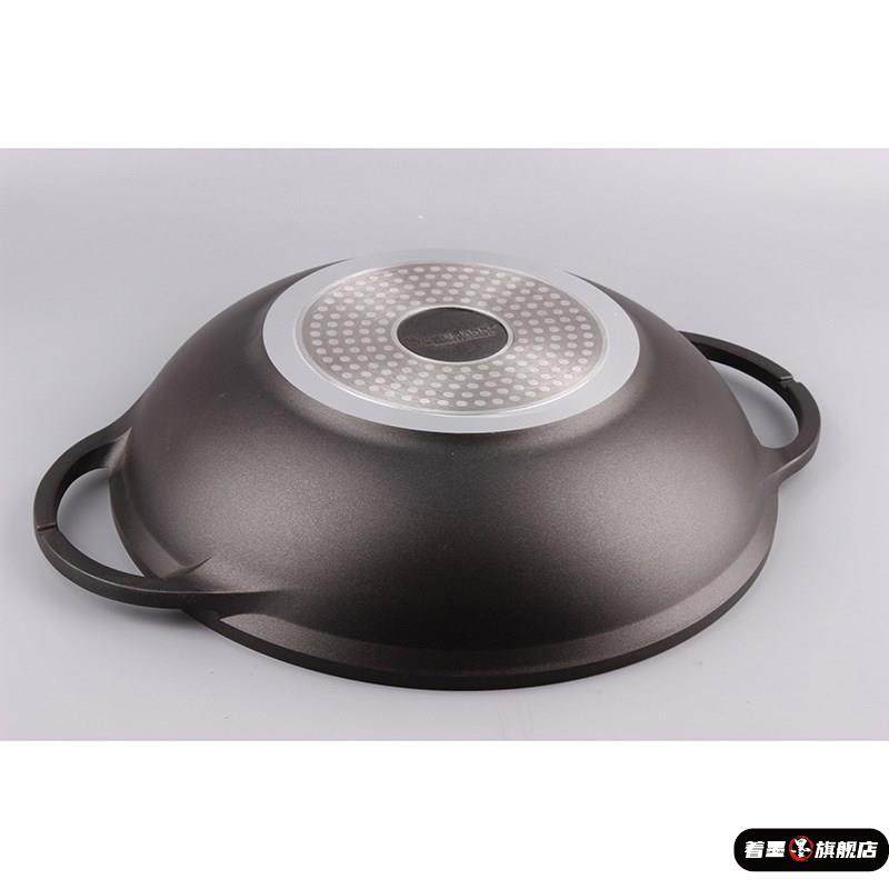火锅炒锅铸铝干锅平底锅双耳韩式三汁焖锅汤锅铝锅不粘双用