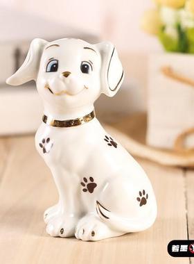 陶瓷生肖狗摆件工艺品摆设可爱小狗礼品家居饰品客厅