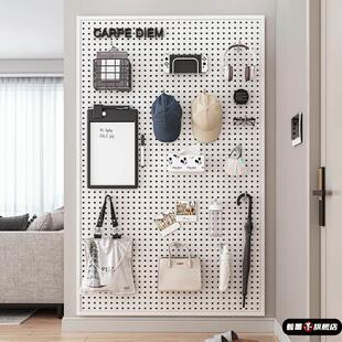 圆孔洞洞板墙上置物架货架不锈钢展示收纳饰品五金工具挂板墙