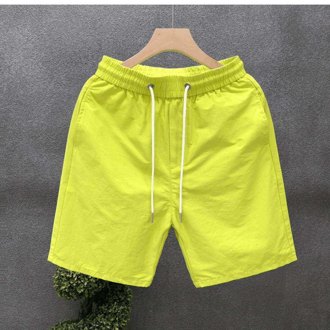 男沙滩运动冰丝速干短裤糖果色休闲男款夏宽松直筒中裤篮球五分裤