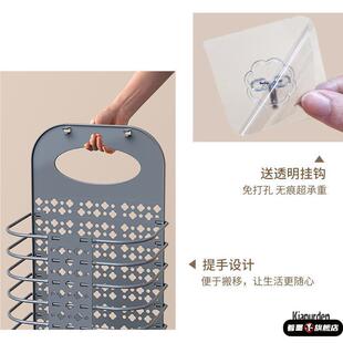 浴室壁挂式可折叠脏衣篮家用卫生间装衣服收纳筐杂物玩具塑料篓子