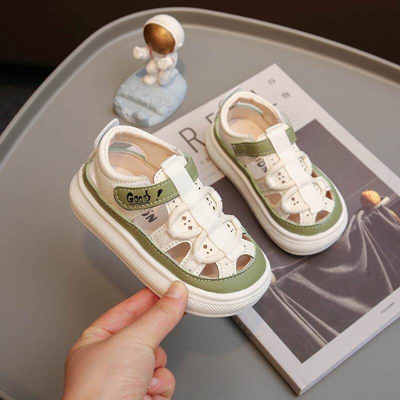 男童镂空软底包头凉鞋夏季新款软底防滑儿童洞洞鞋2-6岁4宝宝鞋子