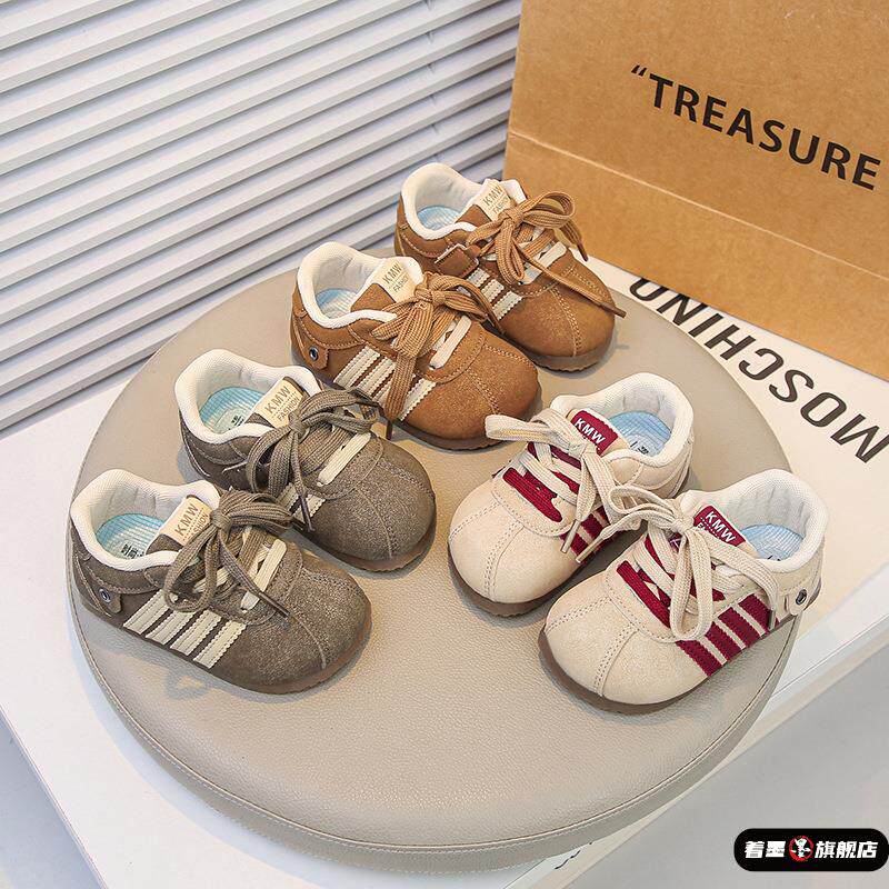 男童透气防滑平底板鞋新款运动鞋女童德训鞋宝宝童鞋小童休闲鞋子