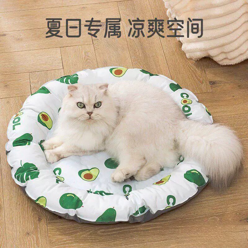 宠物冰垫猫咪夏天降温猫窝狗窝睡觉用圆形垫子狗狗凉垫夏季冰窝