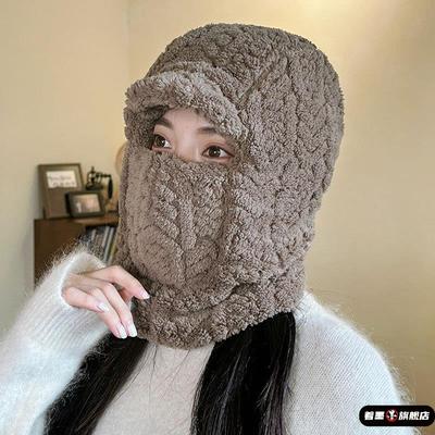 电动车秋冬季头帽护耳保暖包著墨