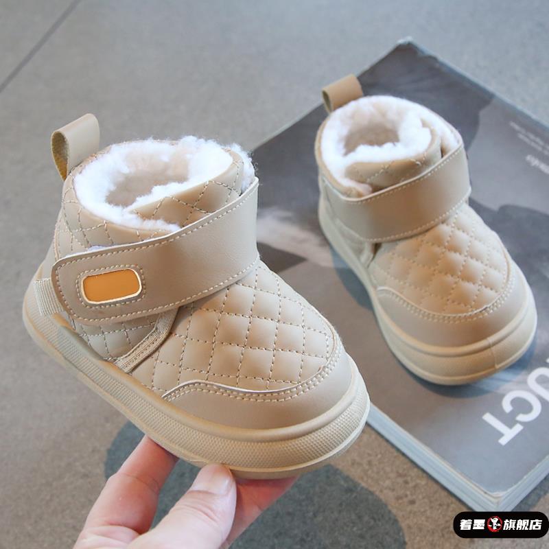 儿童加绒保暖雪地靴童鞋宝宝棉男童女童短靴