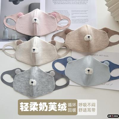 儿童口罩冬季保暖2025学生可爱卡通冬防寒护眼角面罩防风柔软透气