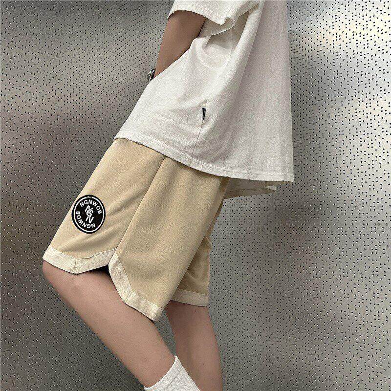 运动舒适五分篮球裤男款大码男夏季新款宽松直筒五分裤休闲印花裤