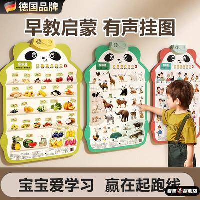 有声早教挂图儿童启蒙婴幼儿宝宝发声识字数字声韵母整体认读音节