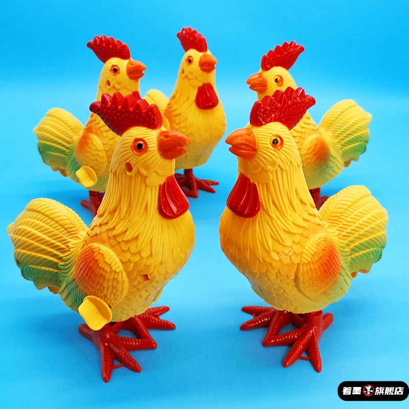 大公鸡上弦发条玩具跳跳仿真动物益智学爬男
