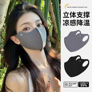 高颜值护眼角全脸2025新款 防晒口罩女防紫外线透气薄款 遮阳面罩女