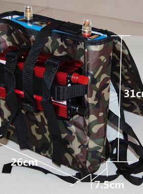 锂电池背包12V防水加厚双肩背包蓄电瓶逆变器户外一体机专用12v36