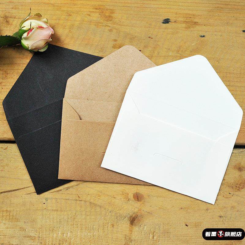 牛皮纸明信片文艺商务空白信封小