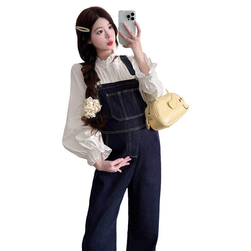 小个子背带裤宽松孕妇装春夏外穿裤子2026新款不勒肚子孕期春秋裤