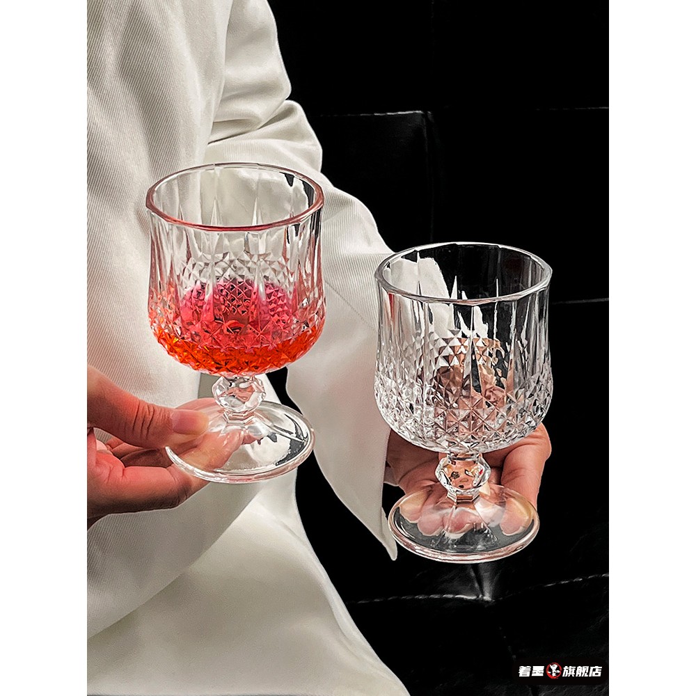 葡萄酒杯高颜值法式浪漫白兰地杯红酒杯浮雕