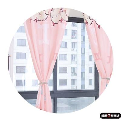 小窗户窗帘挂钩式遮阳全遮光出租屋简易卧室挂环短款伸缩杆免打孔