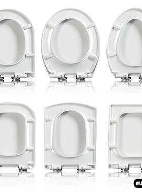 通O桶Rans欧路莎马盖配件家加用厚老式U型V型坐便器盖用板马桶圈